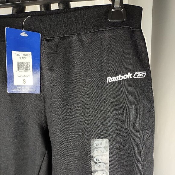 Reebok Black Jogging/Track Pants With White Stripe On The Side. Size Small (NWT) - Picture 3 of 10